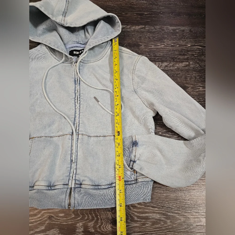 Ser.o.ya Edith Terry Cropped Hoodie size S - Picture 4 of 10